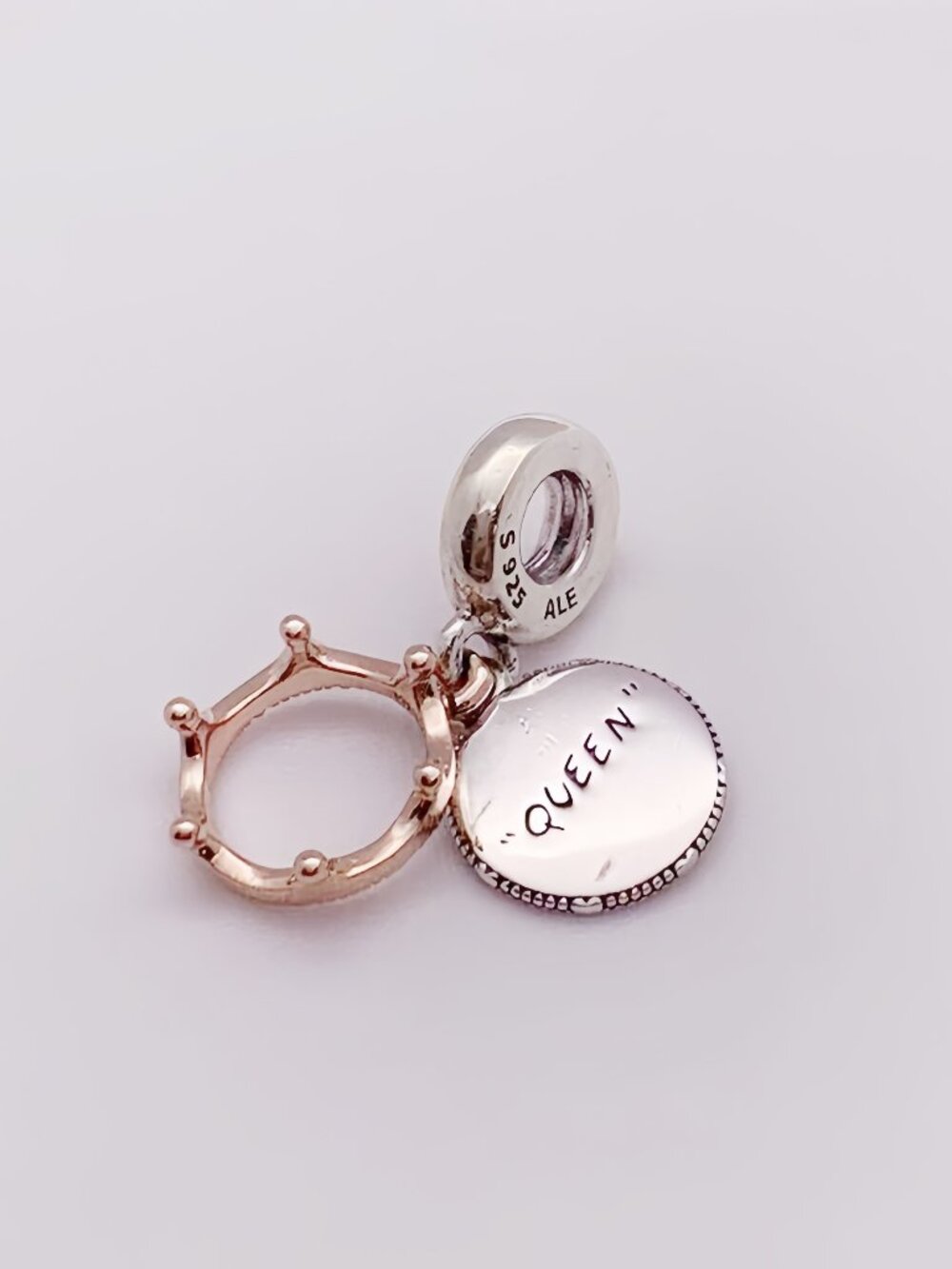 Pandora Queen & Regal Crown Dangle Charm Rose Gold-Plated